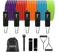 VEICK Resistance Bands, Exercise Bands, Workout Bands, Resistance Bands for Exercising with Handles for Men and Women (10-150 pounds, Rainbow Colour)