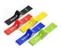 VEICK Resistance Loop Exercise Bands, Elastic Workout Bands for Men and Women, Set of 5 Different Resistance Levels Elastic Band for Home Fitness, Stretching, Strength Training, Physical Therap