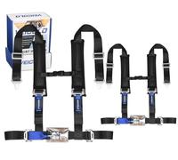 VEICOLO 4 Point Harness Heavy Duty Buckle Upgraded 2 Inch Black Straps Compatible with Polaris Can Am Off-Road SxS UTV with Ventilated Memory Foam Padding 2 Pack