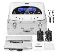veicomtech Dual Ionic Foot Bath Detox Machine - Professional Ionic Foot Bath Spa Cleanse with 2 Waist Belts, 2 Arrays, 10 Liners