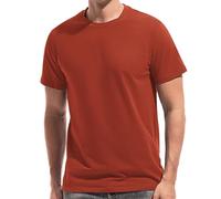 VEIISAR Mens T Shirt - Short Sleeve Crew Neck Soft Fitted Elastic Tees Fresh Classic Tshirts (T31 Bronze 3XL)