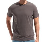 VEIISAR Mens T Shirt - Short Sleeve Crew Neck Soft Fitted Elastic Tees Fresh Classic Tshirts (T31 Dark Gray 3XL)
