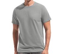 VEIISAR Mens T Shirt - Short Sleeve Crew Neck Soft Fitted Elastic Tees Fresh Classic Tshirts (T31 Light Grey S)