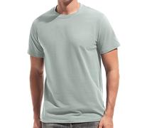 VEIISAR Mens T Shirt - Short Sleeve Crew Neck Soft Fitted Elastic Tees Fresh Classic Tshirts (T31 Light Blue 3XL)