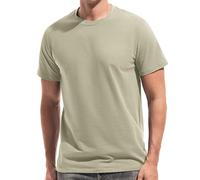 VEIISAR Mens T Shirt - Short Sleeve Crew Neck Soft Fitted Elastic Tees Fresh Classic Tshirts (T31 Olive-Green M)