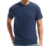 VEIISAR Mens T Shirt - Short Sleeve Crew Neck Soft Fitted Elastic Tees Fresh Classic Tshirts (T31 Royal Blue M)