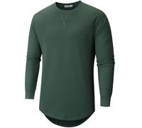 VEIISAR Men's Thick Crew Neck Coat T-Shirt with Men's 100 Cotton Heavy Duty Preshrunk Longline Shirt, X363l Dark Green, S
