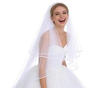 Veil for Bachelorette Party,Elegant Short White,Pearl Veil Bride Headband - for Women Wedding Bachelorette Party Banquet