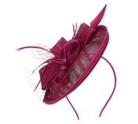 Veil Hair Band with Decorative Flower for Party Photo Props | Imitated Linen Finish, Chic Women Headwear, Bohemian Style for Parties and Female Friends