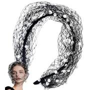 Veil Headband Comfortable Mesh Pearls - ABS Mesh 37 cm