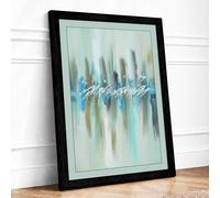 Veiled Cityscape Framed Wall Art Print A1 Black