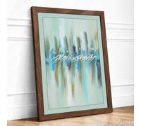 Veiled Cityscape Framed Wall Art Print A3 Walnut