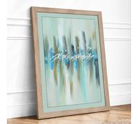 Veiled Cityscape Framed Wall Art Print A4 Oak