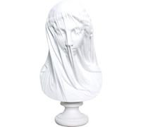Veiled Girl Sculpture Statue - Nordic Resin Art Figure Ornaments of Wedding Woman Bust - Minimalist Modern Decor Decoration for Entryway, Living Room, Bookshelf, or Desktop Display