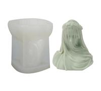 Veiled Girl Silìconè Mold, DIY Portrait Figurine Molđ For Candle Plaster Resin Epoxy, Detailed Veilêd Giřl Design, Flexible Hard Šiliconè Moļd For Scented Candles Home Decor Craft, 1 Mold