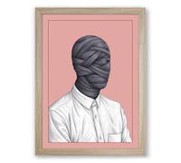 Veiled Identity Surrealism Framed Wall Art Print A3 (42×29.7cm) Oak, Wall Decor for Living Room, Bedroom, Office & Home, Ready to Hang, Art Gift