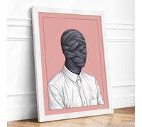 Veiled Identity Surrealism Framed Wall Art Print A4 White