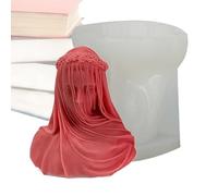Veiled Lady Candle Mold, Veiled Woman Candle Mold | Veiled Women Face Candle Mold | Resin Aromatherapy Casting Mold Armatherapy for Clay Crafts