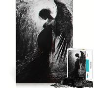 Veiled Mourning Jigsaw Puzzle 1000 Piece Creative Skill Toy Clean Cut Sturdy Components Travel-friendly Brain Game Gift (38x52cm)