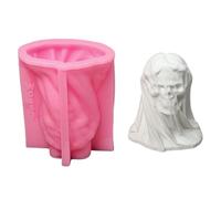 Veiled Skull Molds Epoxy Resin Castings Silicone Ornament Plasters for Craft Making Veiled Skull Silicone