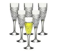 VEILEDGEM [Look like Glass] Set of 6 Unbreakable Champagne Flutes for Wedding Party Clear Tritan Plastic Champagne Glasses Dishwasher Safe BPA Free Acrylic Champagne Drinking Cups