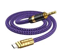 Veimeitk USB C to 3.5mm Audio Cable -3.2FT, Type-C to 3.5mm Jack AUX Stereo Headphone Cable and car Data Cable,Compatible with iPhone 17, 16, 15 Pro Max Plus, Galaxy S25, S24 Ultra, Pixel