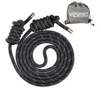 Veimia Flow Rope for Fitness - High Performance Double Woven Adjustable Jump Rope for Men Women Training Indoor Outdoor Cardio Exercise - Beginner Friendly