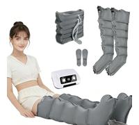 Vein Angel, Water Legs Massager, Medical Lymphatic Drainage Device, Air Compression Leg Massager for Lipedema Therapy, Level Pressure Adjustment for Home Use (Grey XL 2legs+waist)