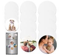 VEINARDYL 15 pcs Sublimation Magnet Blanks, DIY Decorative Sublimation Fridge Magnets, 2.2x2.2in, 2.6x2.6in, 3x3in Photo Fridge Magnet for Home Kitchen Oven Wall Door Decor - 3 Size (Round)