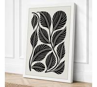Veined Foliage Botanical Canvas Wall Art Print 30x20 Inch (76 x 51 cm)