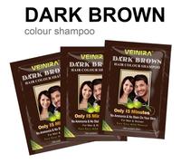 Veinira Hair Colour Shampoo Only 15 Minutes No Ammonia 10 Sachets (Dark Brown)