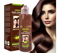 "VEINIRA Herbal Quick Hair Colour Shampoo: Effortless Instant Dye for Men and Women, 100% Natural Ingredients, No Ammonia, No Skin Stains, Speedy Application - 200ml (Dark brown)