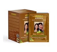 VEINIRA: Herbal Quick Hair Colour Shampoo,Instant Dye for Men And Woman. Just Natural Ingredients,No Ammonia,No Stain On Skin.Fast & Easy Sachet Medium Brown(10 x 25 ml)(Medium Brown)