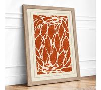 Veins and Pathways Abstract Framed Wall Art Print A1 (84.1×59.4cm) Oak, Wall Decor for Living Room, Bedroom, Office & Home, Ready to Hang, Art Gift
