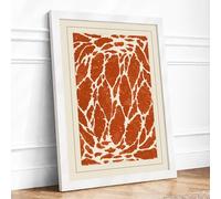 Veins and Pathways Abstract Framed Wall Art Print A1 White