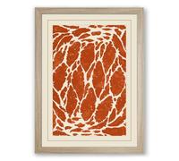 Veins and Pathways Abstract Framed Wall Art Print A3 (42×29.7cm) Oak, Wall Decor for Living Room, Bedroom, Office & Home, Ready to Hang, Art Gift
