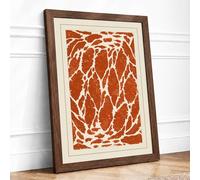 Veins and Pathways Abstract Framed Wall Art Print A3 (42×29.7cm) Walnut, Wall Decor for Living Room, Bedroom, Office & Home, Ready to Hang, Art Gift