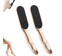 Veins Grain Foot File, Nano Glass Foot File Callus Remover, Foot Fetish File for Rough Dead Skin Removal Callus (Gold*2)