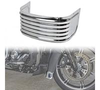 VEISUTOR Front Fender Skirt Trim for Harley Davison, Chrome Steel Front Ribbed Decorative Protector Trim Accent for Electra Glide Road King Tri Glide Ultra Classic Limited Low 2014-2024 Accessories