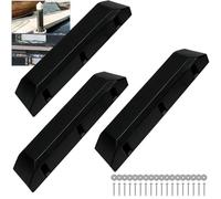 VEITHI Boat Dock Bumper with Screws,Black 24 inch Dock Bumper Guard for Dock,PVC Dock Bumpers Marine for Boat Dock Vertical Pole Post,Dock Bumper Fender for Horizontal Deck or Pier Fenders(3 Pack)