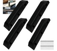 VEITHI Boat Dock Bumper with Screws,Black 24 inch Dock Bumper Guard for Dock,PVC Dock Bumpers Marine for Boat Dock Vertical Pole Post,Dock Bumper Fender for Horizontal Deck or Pier Fenders(4 Pack)