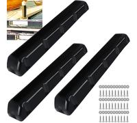 VEITHI Boat Dock Bumper with Screws,Black 38 inch Dock Bumper Guard for Dock,PVC Dock Bumpers Marine for Boat Dock Vertical Pole Post,Dock Bumper Fender for Horizontal Deck or Pier Fenders(3 Pack)