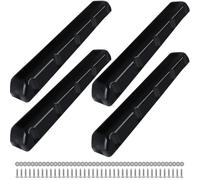 VEITHI Boat Dock Bumper with Screws,Black 38 inch Dock Bumper Guard for Dock,PVC Dock Bumpers Marine for Boat Dock Vertical Pole Post,Dock Bumper Fender for Horizontal Deck or Pier Fenders(4 Pack)