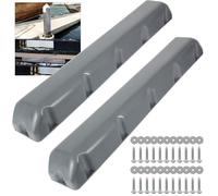 VEITHI Boat Dock Bumper with Screws,Grey 38 inch Dock Bumper Guard for Dock,PVC Dock Bumpers Marine for Boat Dock Vertical Pole Post,Dock Bumper Fender for Horizontal Deck or Pier Fenders(2 Pack)