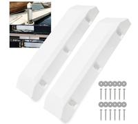 VEITHI Boat Dock Bumper with Screws,White 24 inch Dock Bumper Guard for Dock,PVC Dock Bumpers Marine for Boat Dock Vertical Pole Post,Dock Bumper Fender for Horizontal Deck or Pier Fenders(2 Pack)