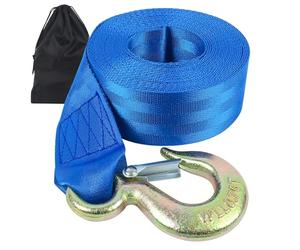 VEITHI Boat Winch Strap with Hook 2 inch x 20 Foot,Boat Trailer Winch Strap 10,000 lbs Breaking Strength 3300 lbs Working Load Great for Truck Heavy Duty Equipment (Blue)