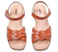Veittes Women's Flat Slide Sandals - Adjustable Buckle Casual Braided Strappy Summer Sandals.(2307022,LB/MF,4.5 UK)