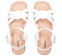 Veittes Women's Flat Slide Sandals - Casual Braided Strappy with Adjustable Buckle Summer Sandals.(2307022,WT/MF,4 UK)