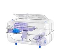 VEIYOUMO Large Hamster Cage Kit 24x13x14in for Syrian Hamster & Dwarf Hamster with 6″H Deepened Base, Large Platform, Exercise Wheel, 2 Hide-Houses, Water Bottle, Food Bowl, Ladder, Tube Port
