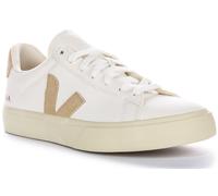 Veja Campo Almond Suede Leather Lace Up Womens Trainers In White UK 3 - 8